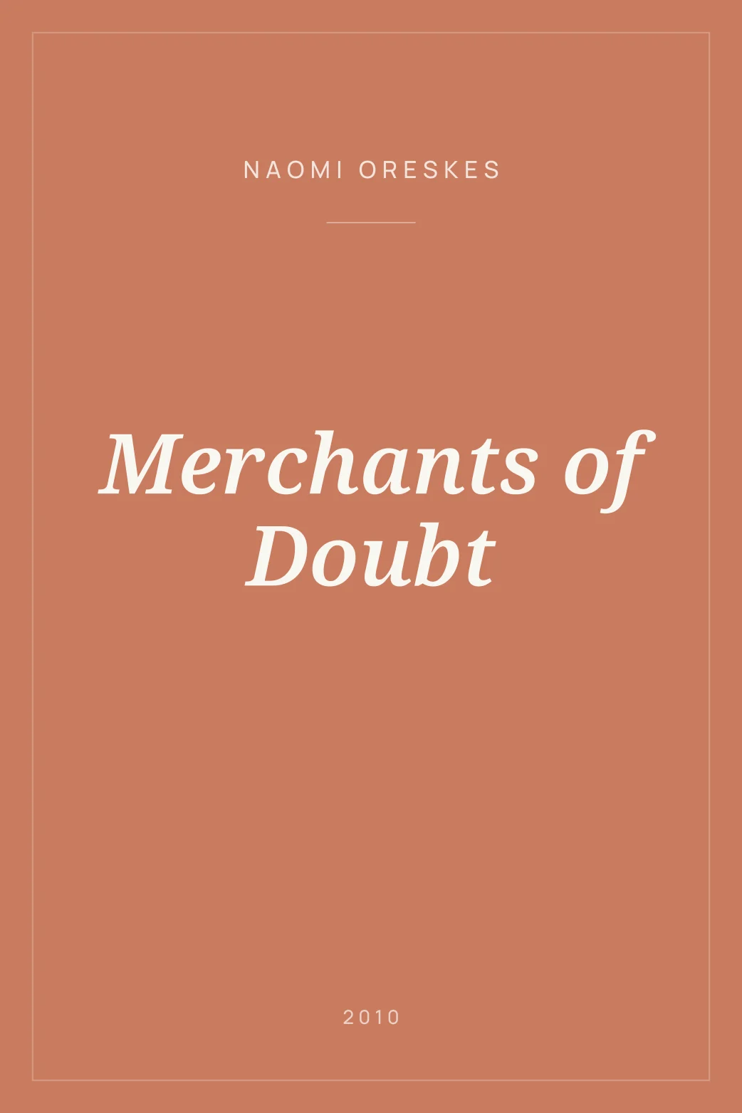 Portada de Merchants of Doubt