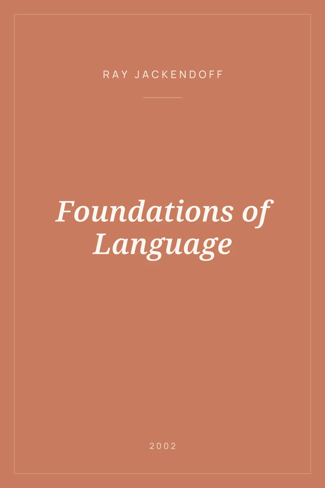Portada de Foundations of Language