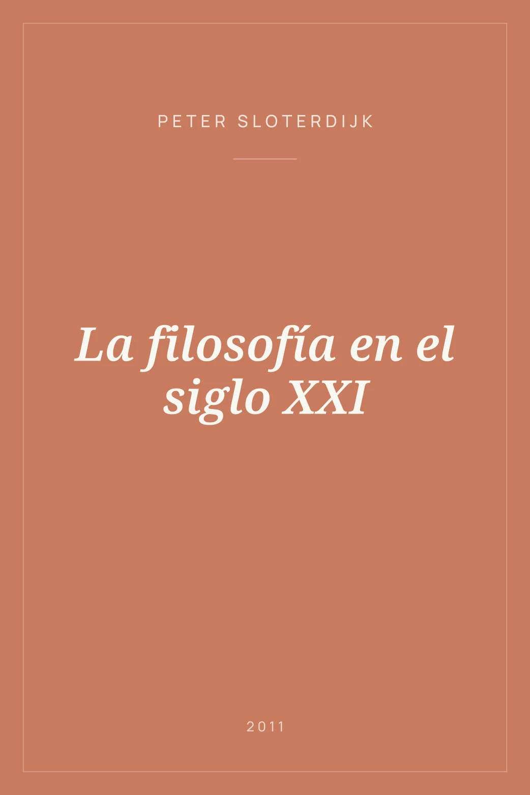 Portada de La filosofía en el siglo XXI