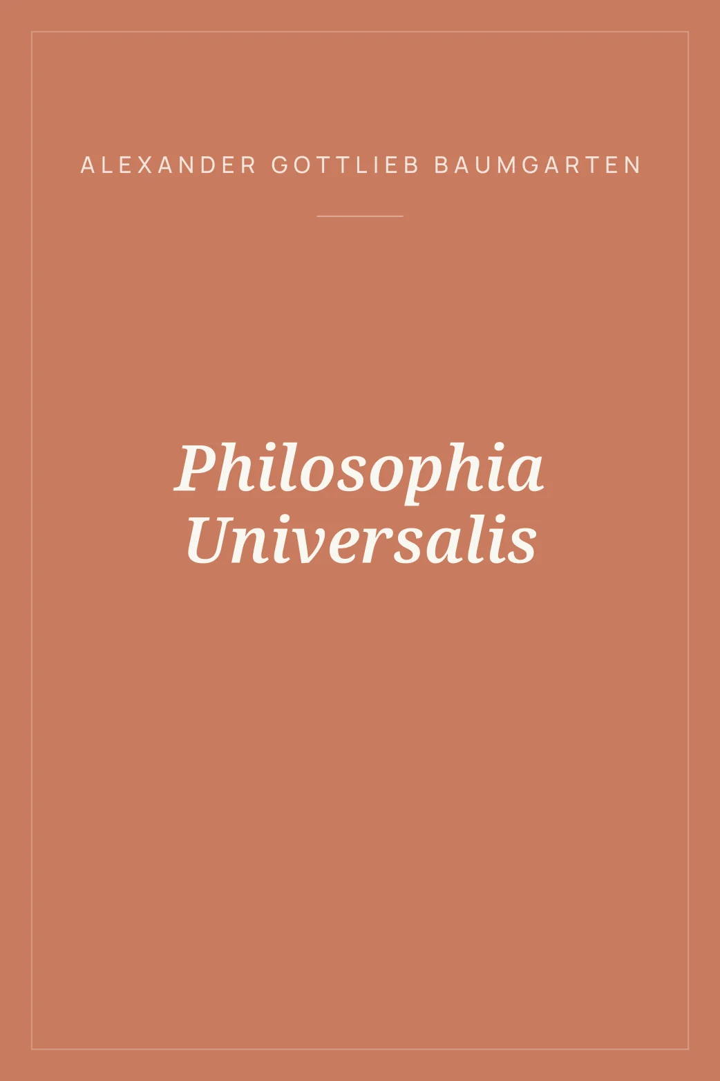 Portada de Philosophia Universalis