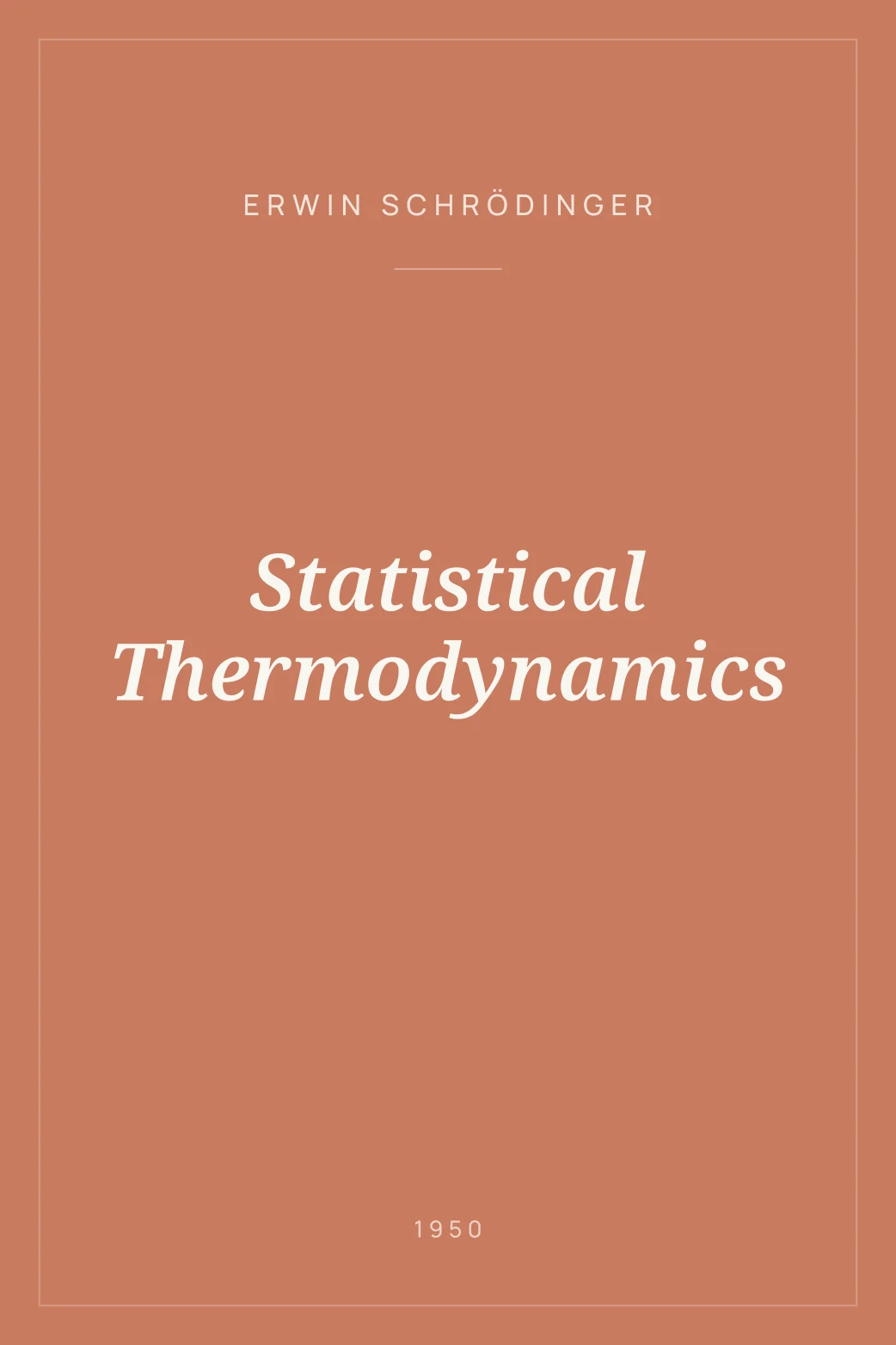 Portada de Statistical Thermodynamics
