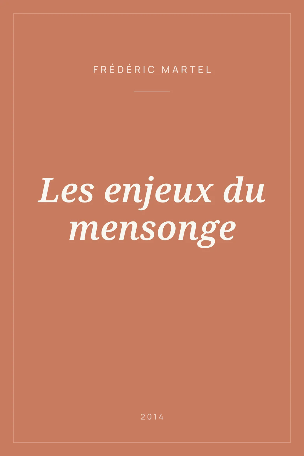 Portada de Les enjeux du mensonge