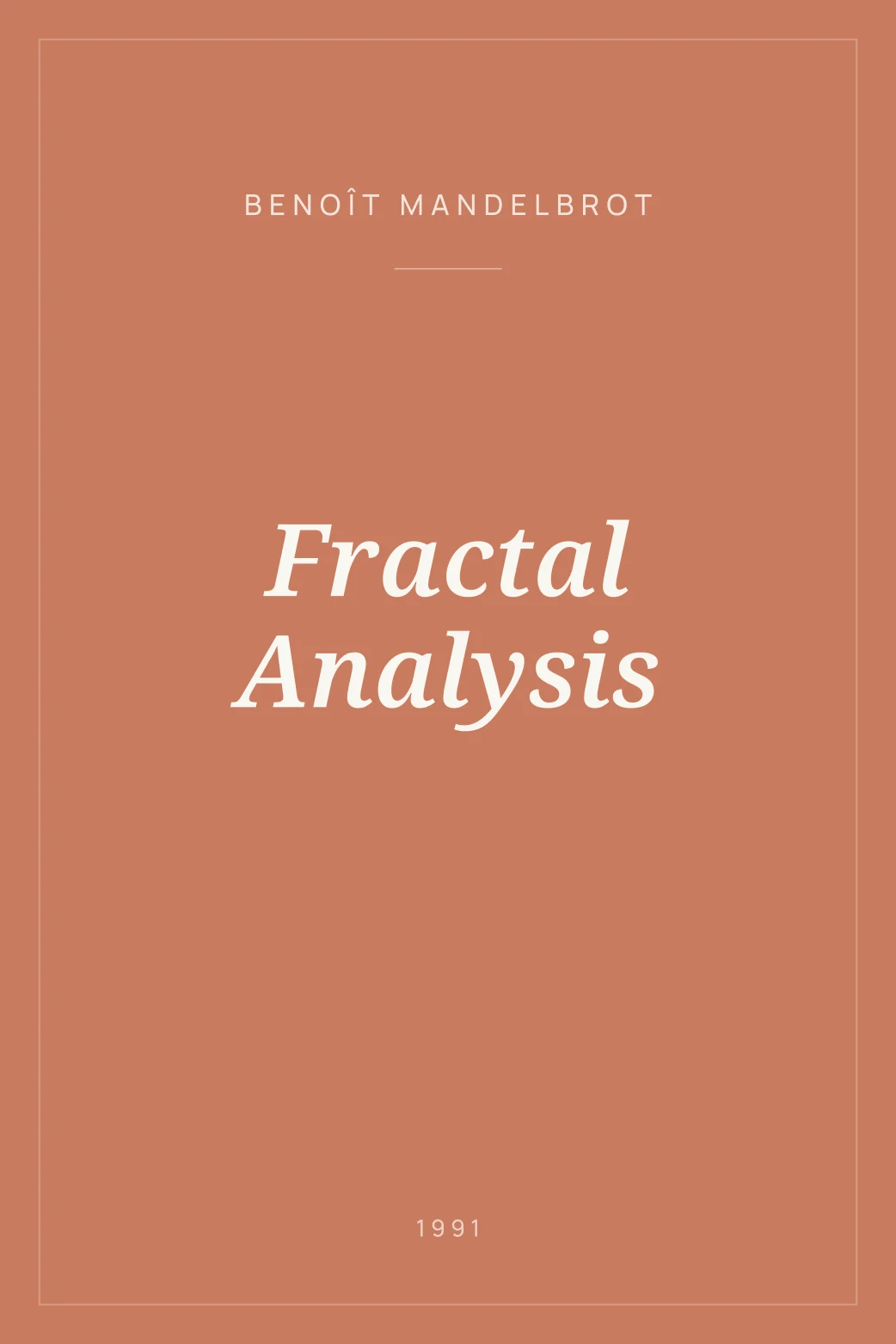 Portada de Fractal Analysis