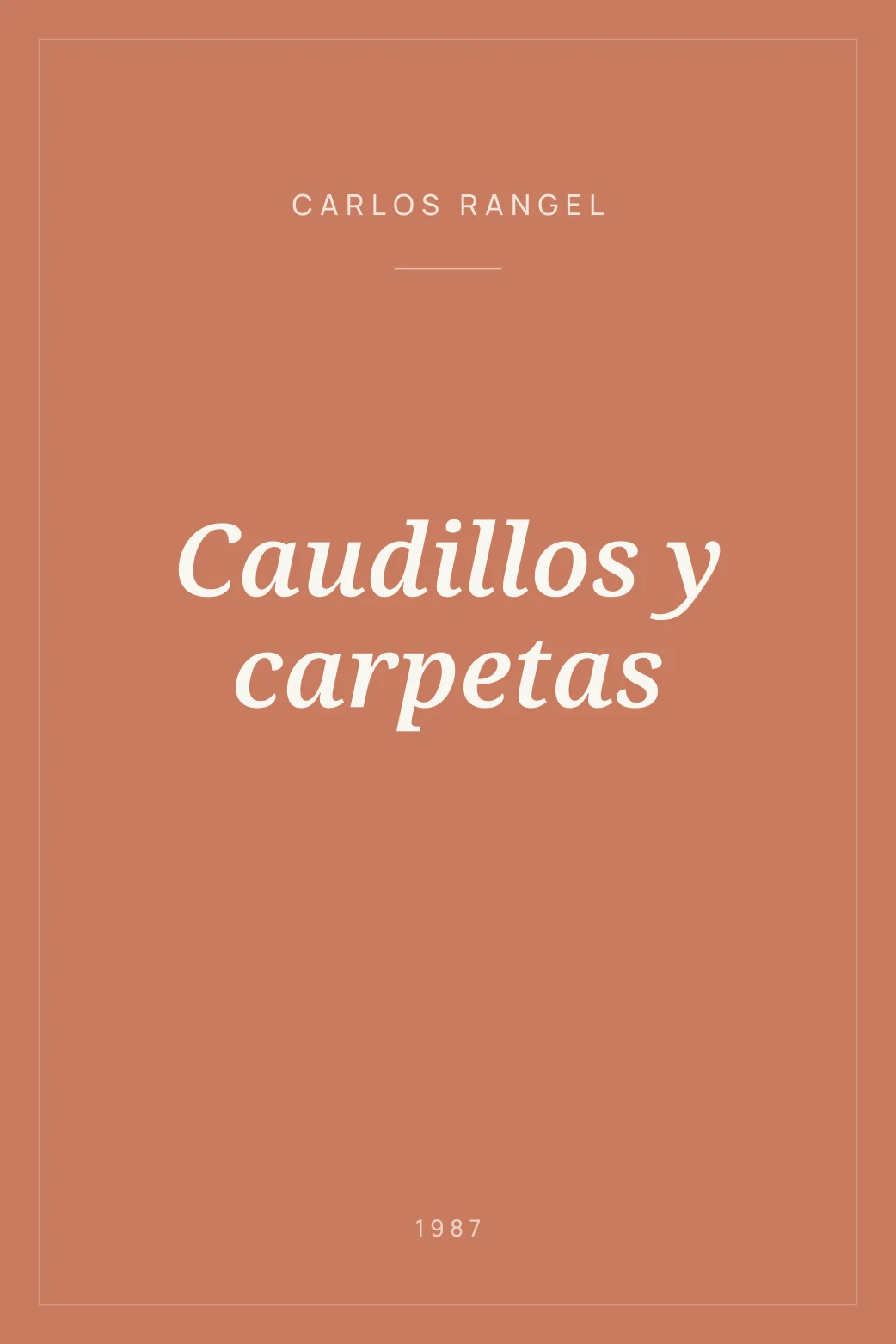 Portada de Caudillos y carpetas
