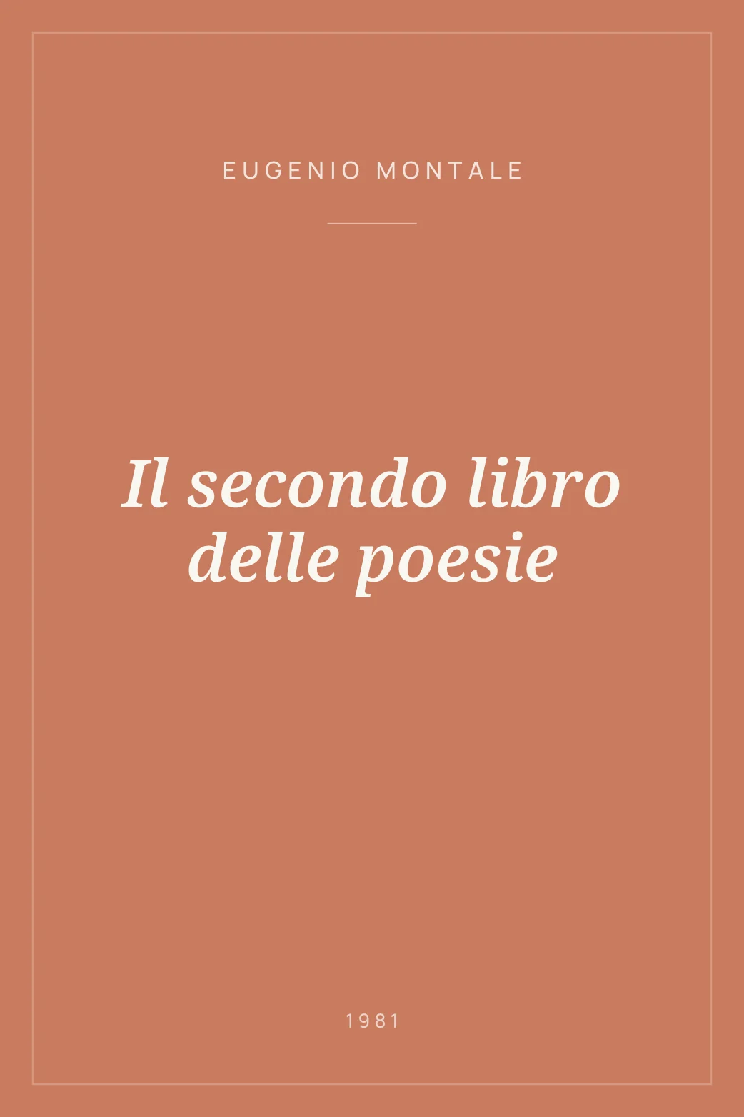 Portada de Il secondo libro delle poesie