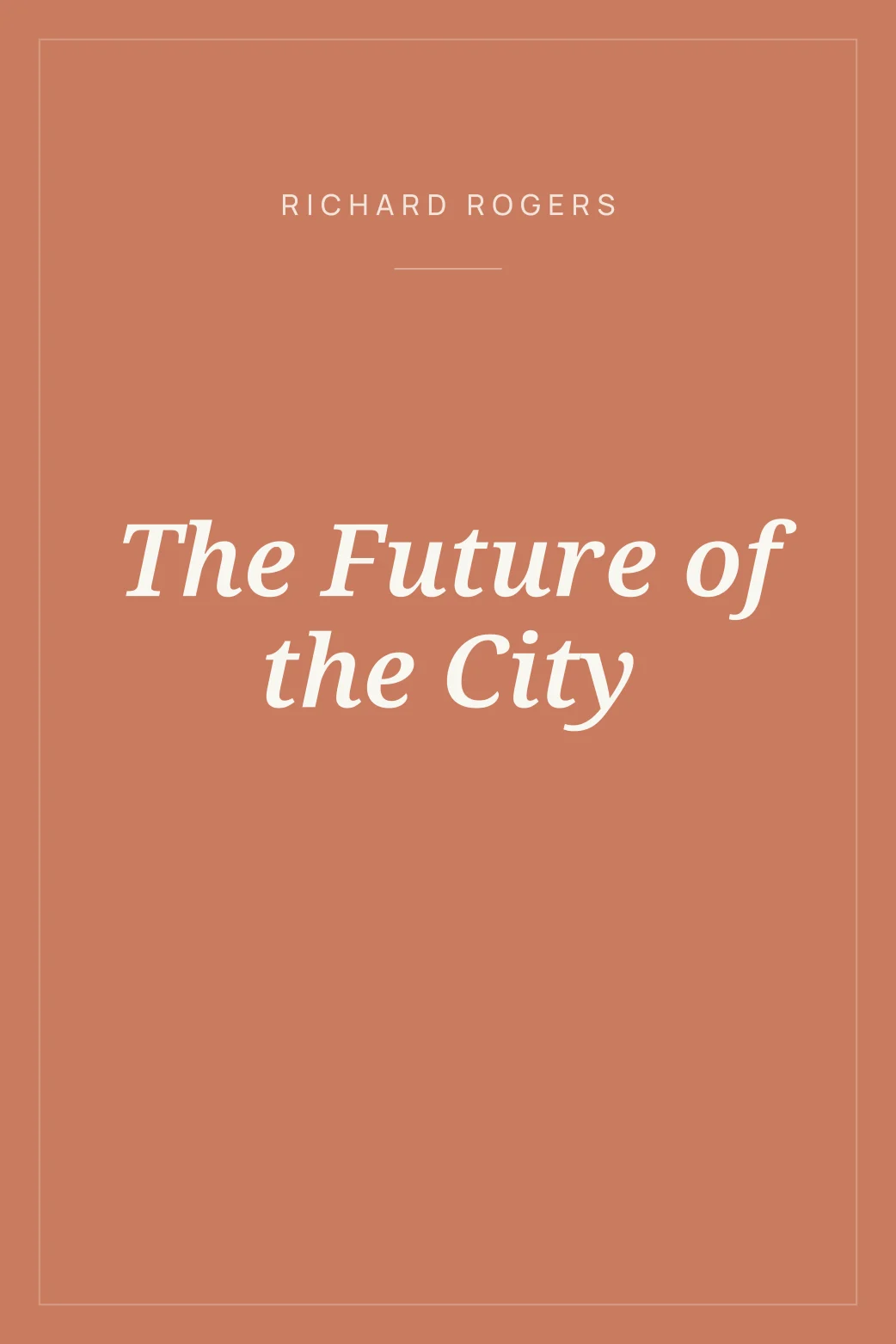 Portada de The Future of the City