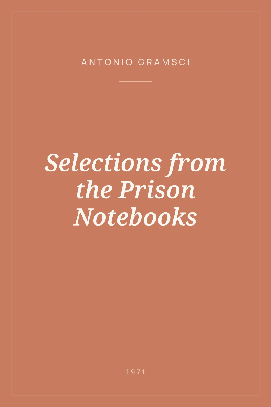 Portada de Selections from the Prison Notebooks