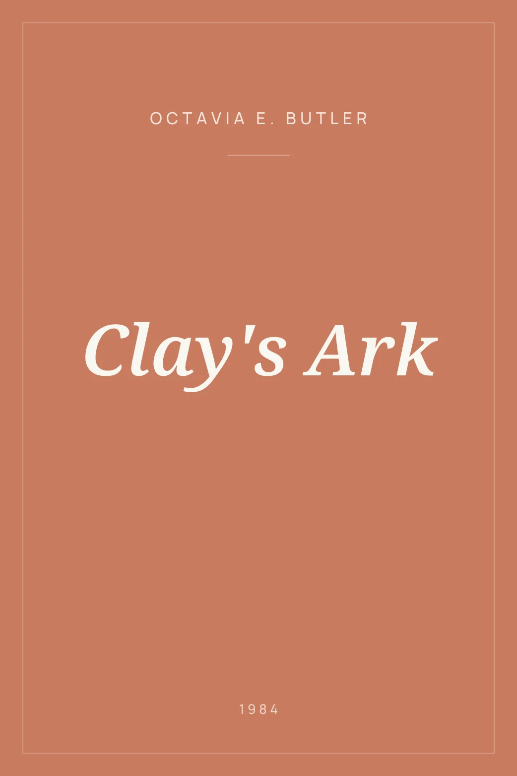 Portada de Clay's Ark