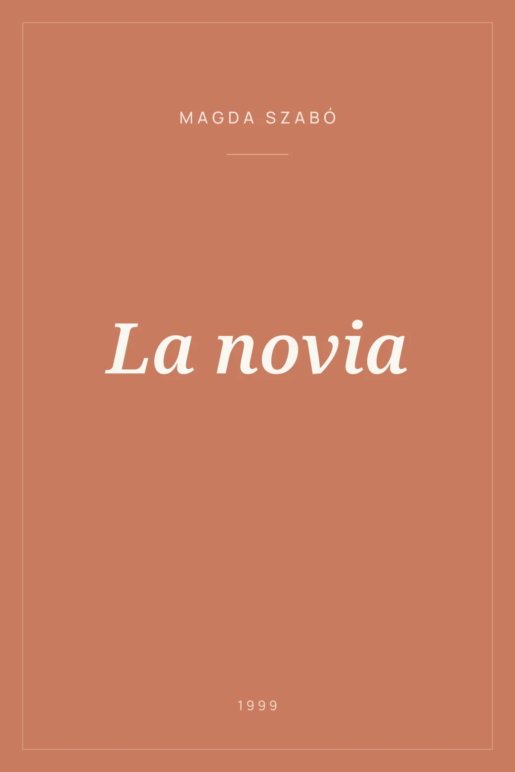 Portada de La novia