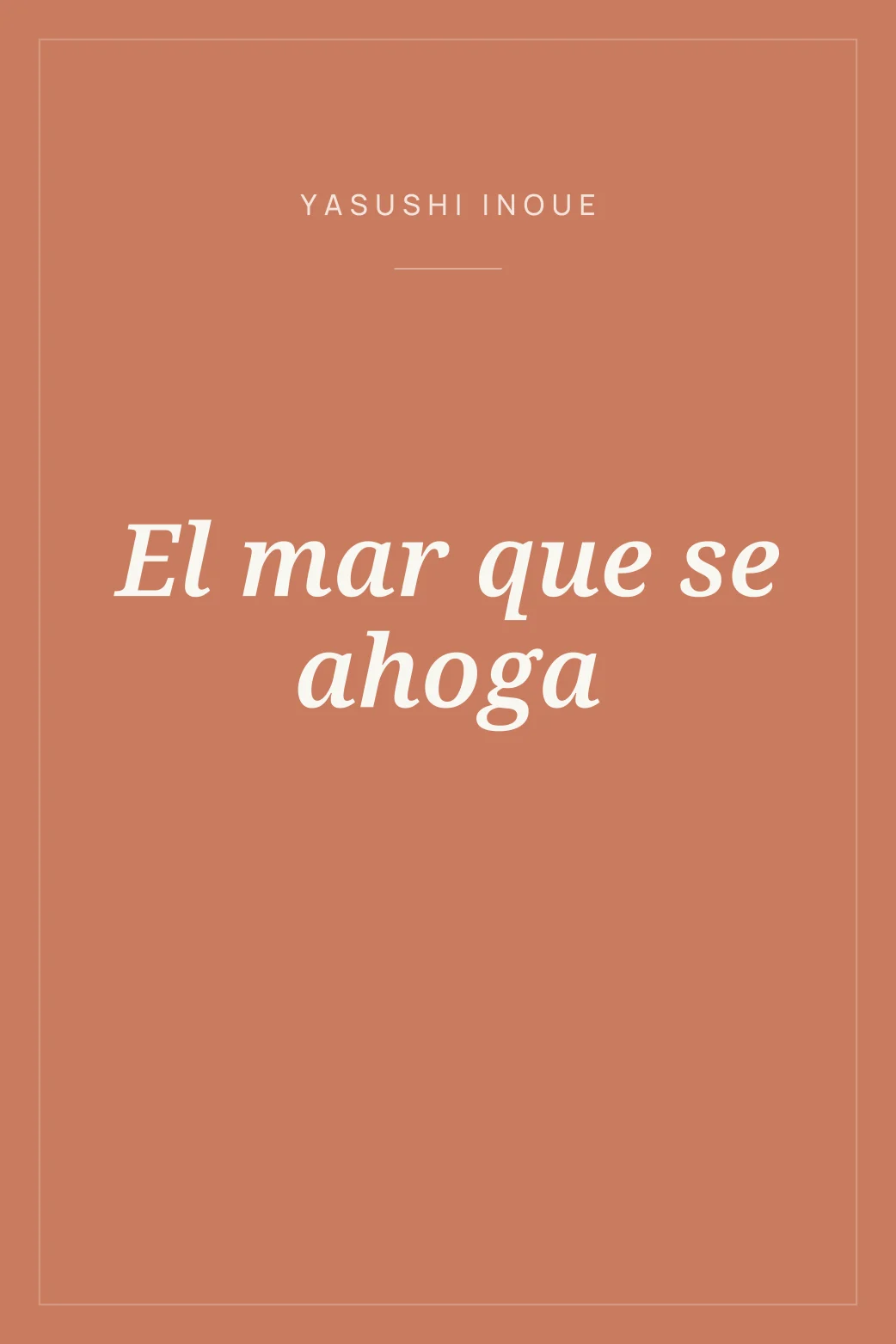 Portada de El mar que se ahoga