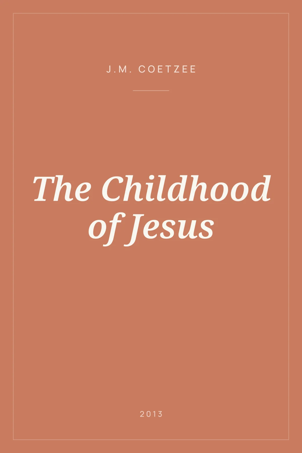 Portada de The Childhood of Jesus