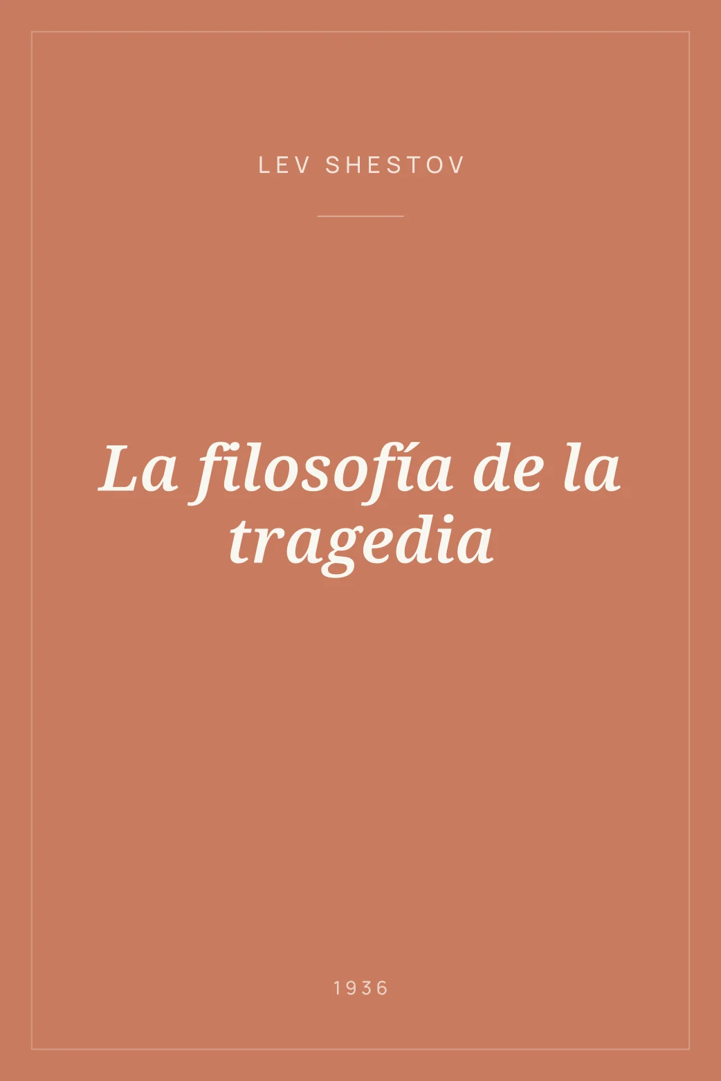 Portada de La filosofía de la tragedia