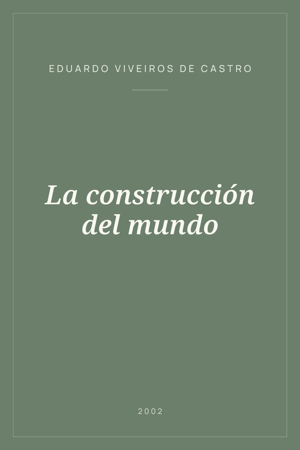 Portada de La construcción del mundo
