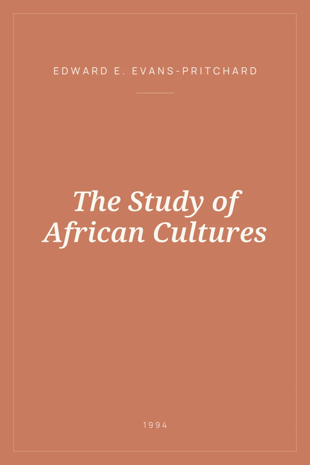 Portada de The Study of African Cultures