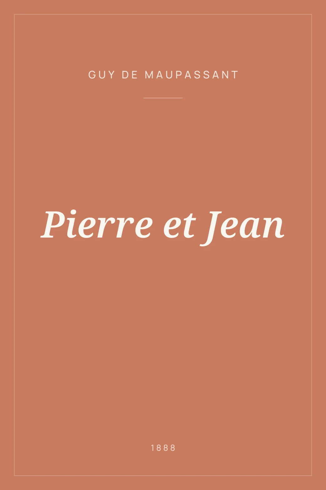 Portada de Pierre et Jean