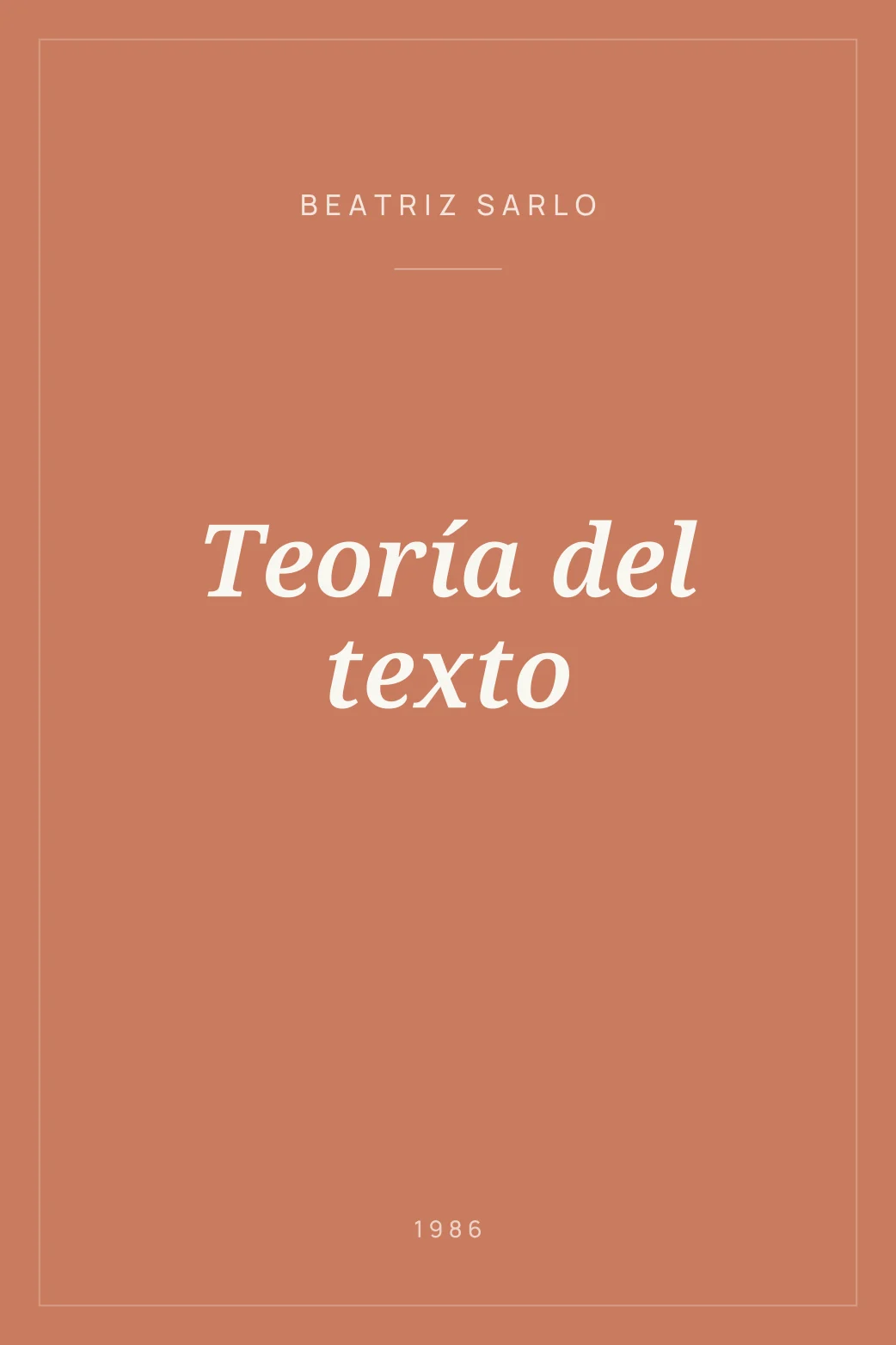 Portada de Teoría del texto