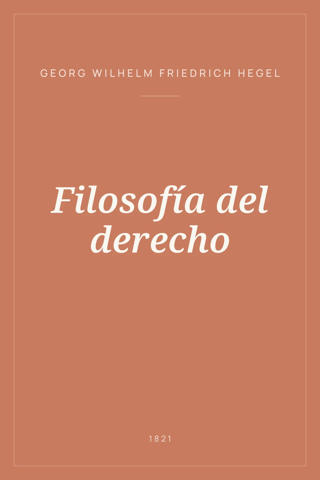 Portada de Filosofía del derecho