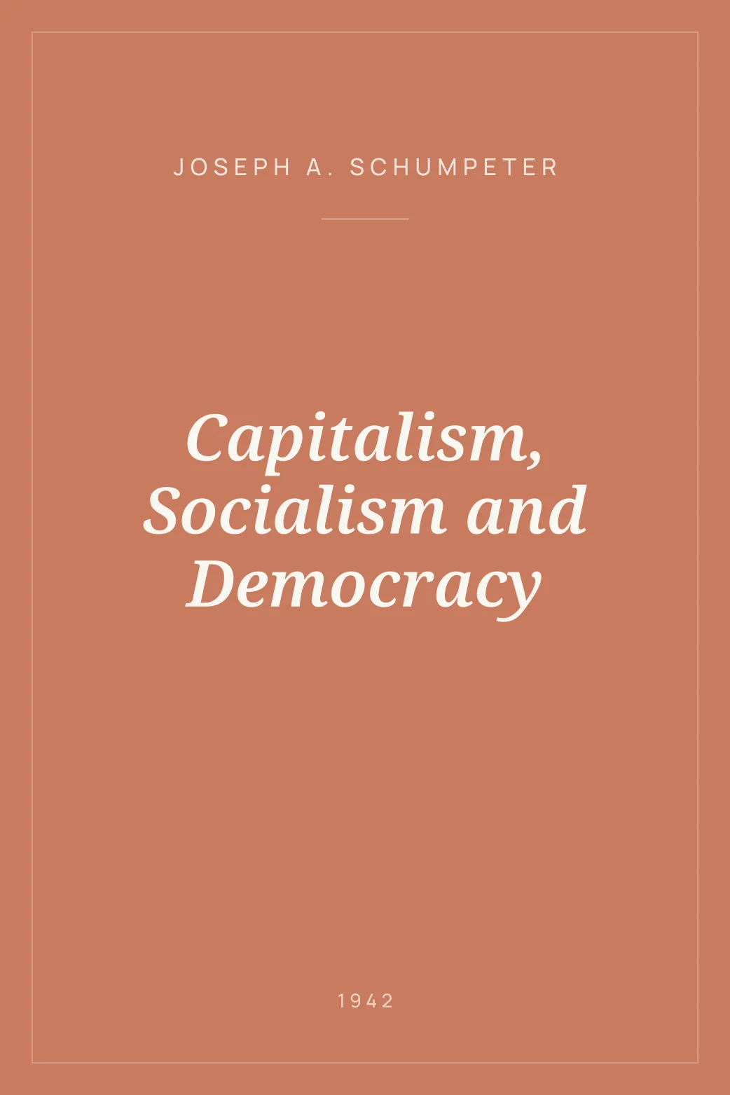Portada de Capitalism, Socialism and Democracy