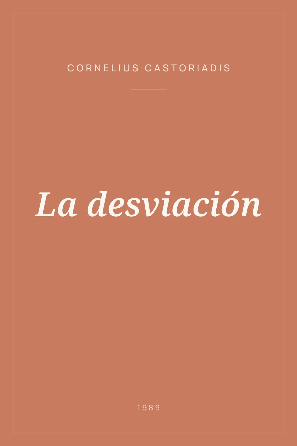 Portada de La desviación