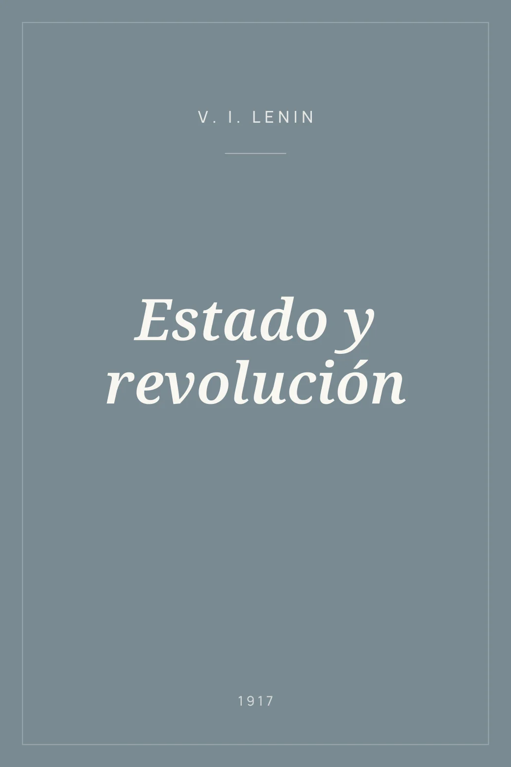 Portada de Estado y revolución