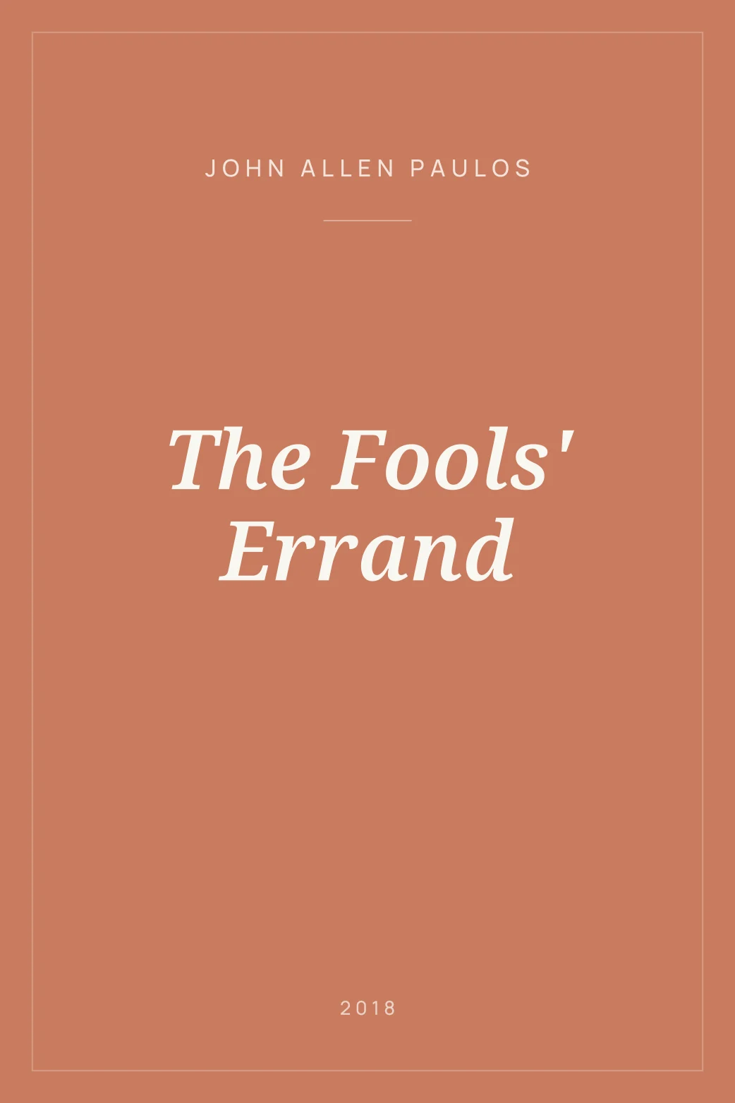 Portada de The Fools' Errand