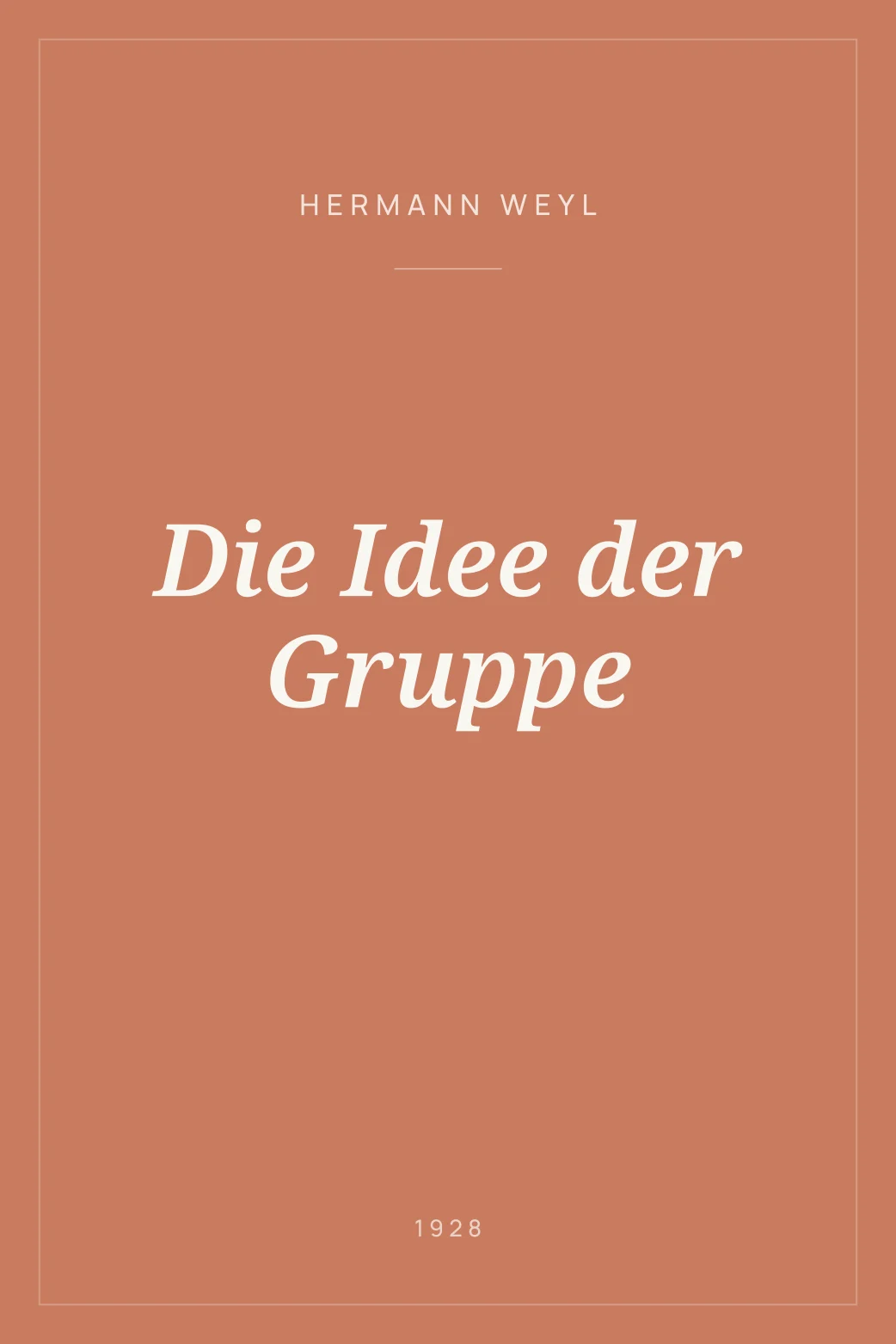 Portada de Die Idee der Gruppe