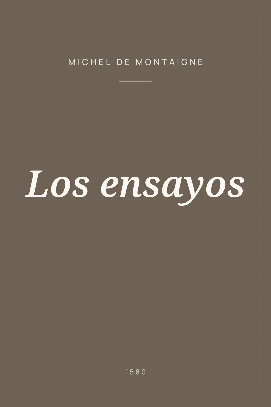 Portada de Los ensayos