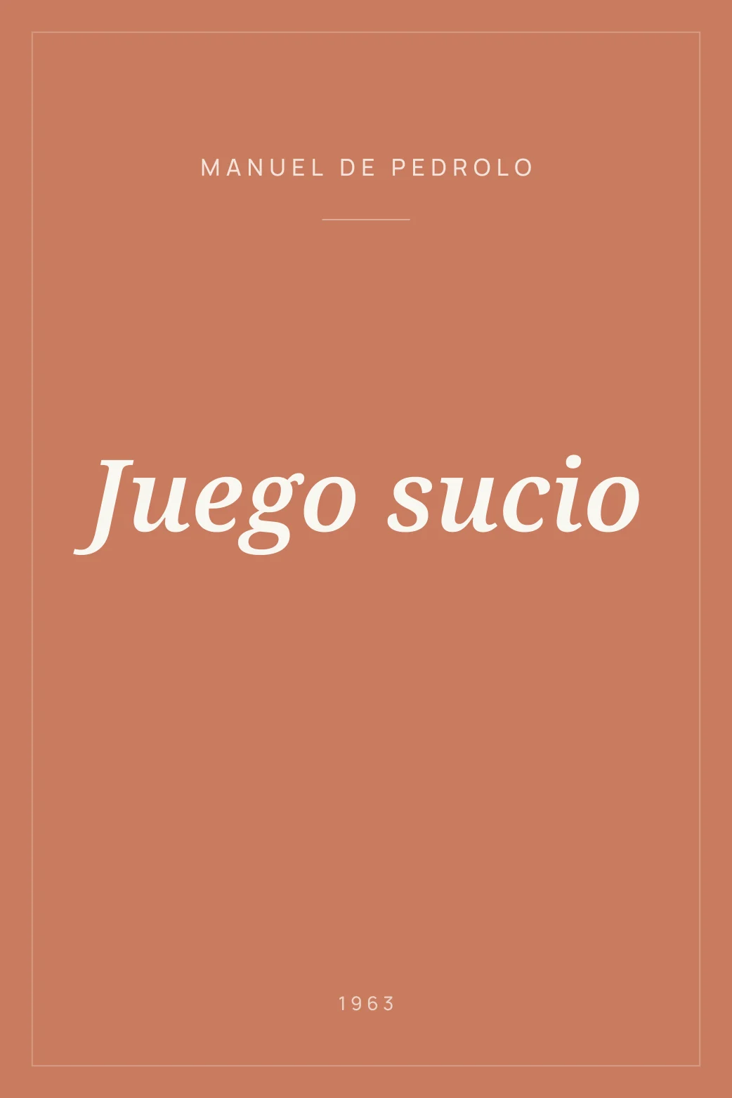 Portada de Juego sucio