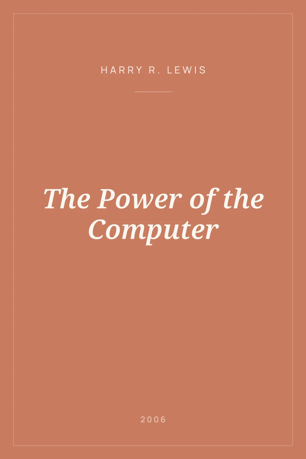 Portada de The Power of the Computer