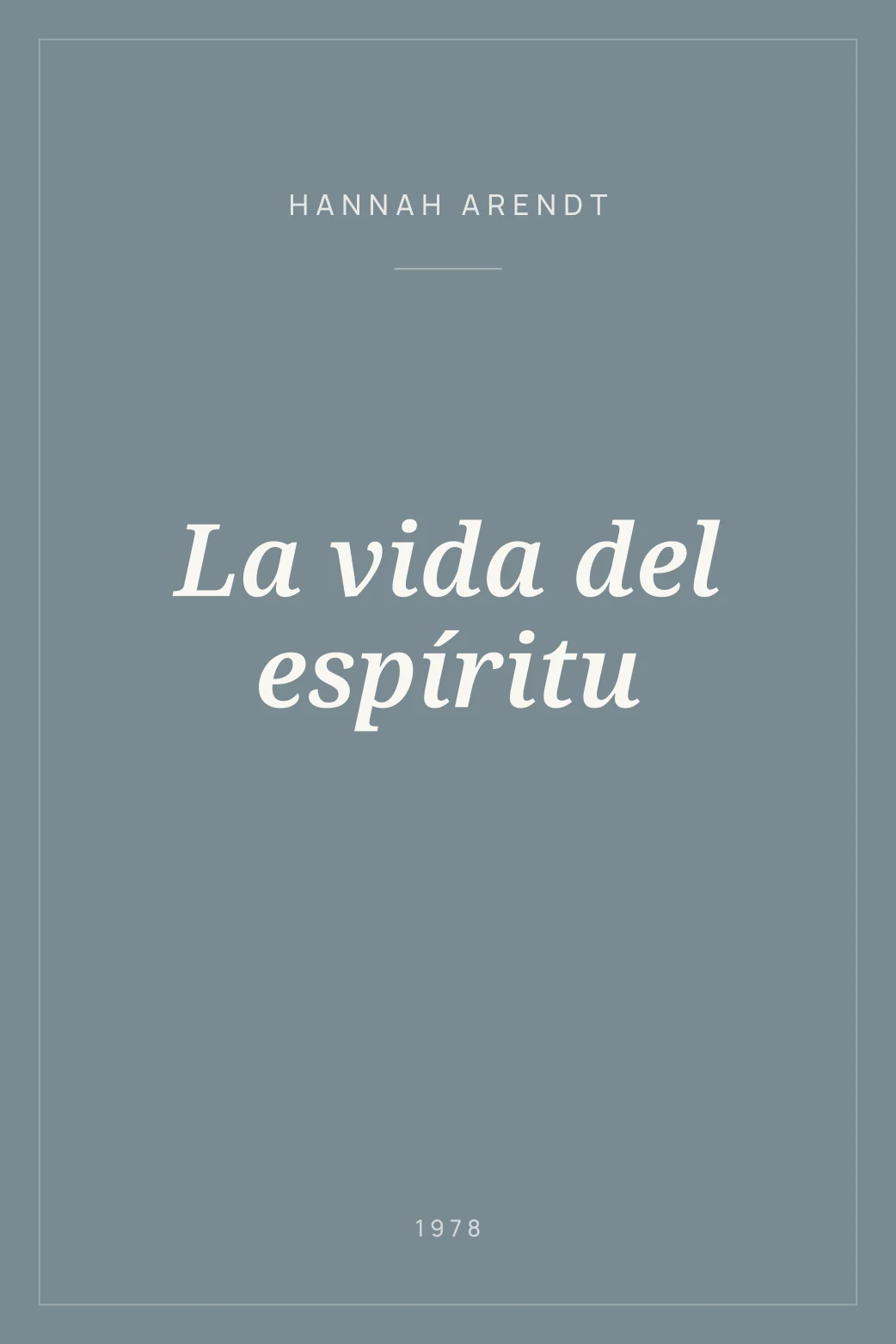 Portada de La vida del espíritu