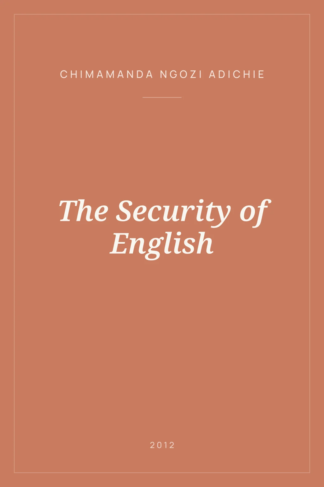Portada de The Security of English