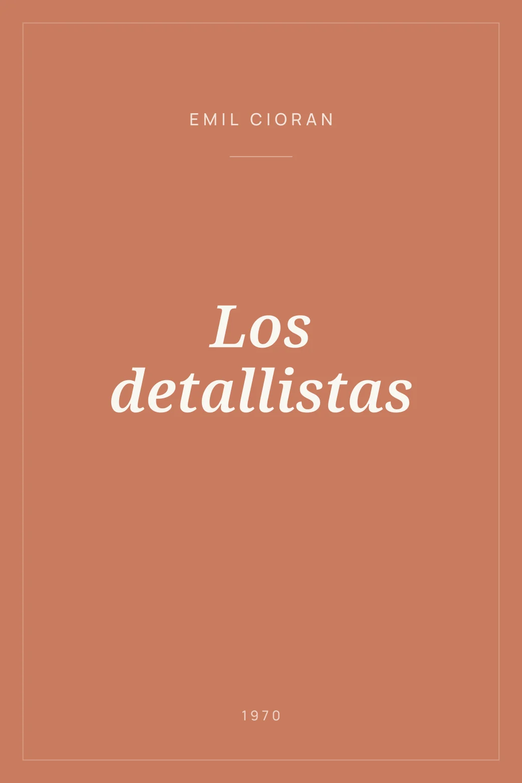 Portada de Los detallistas