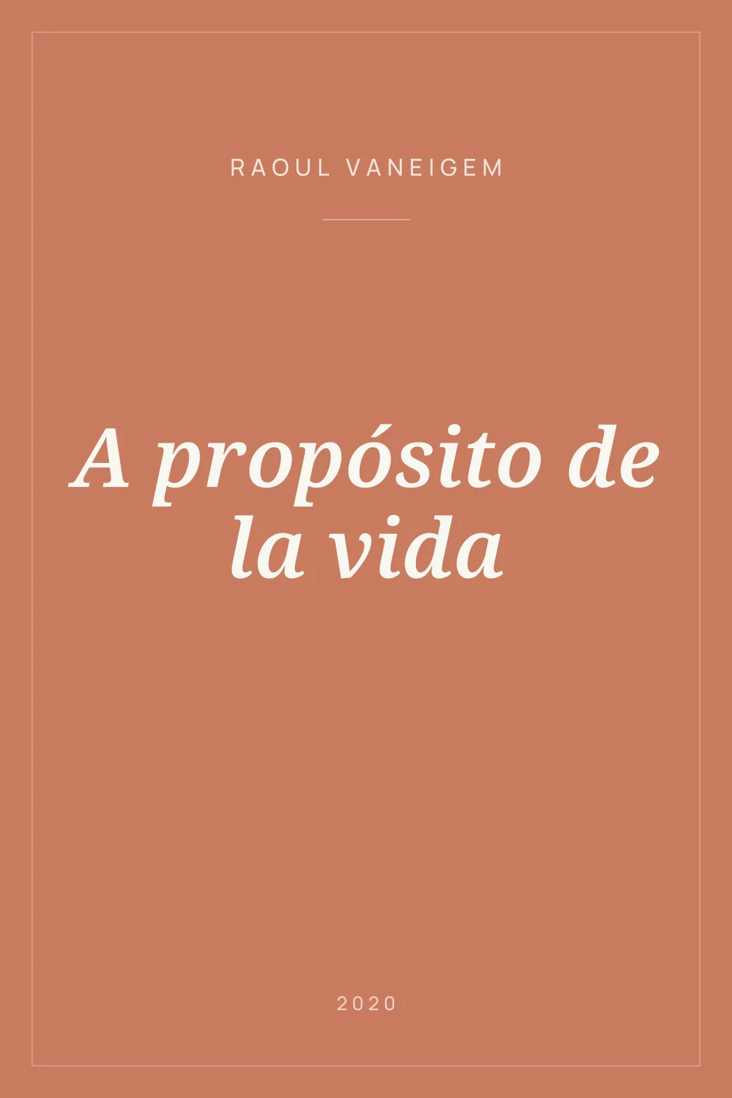Portada de A propósito de la vida