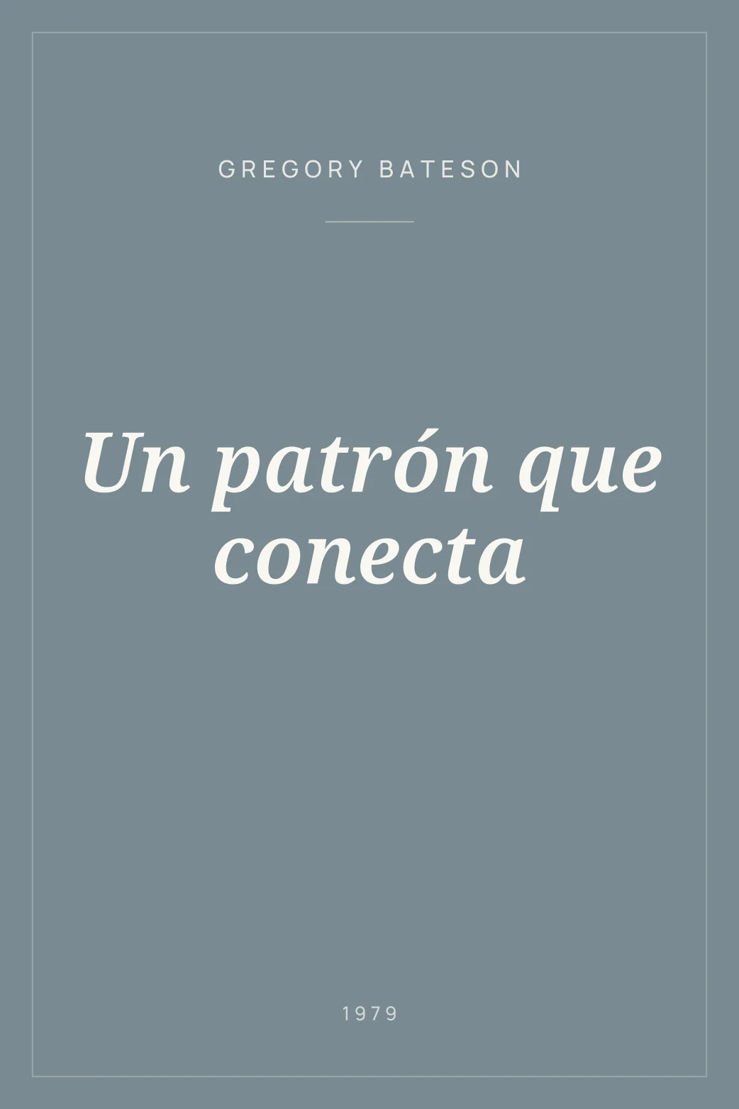 Portada de Un patrón que conecta