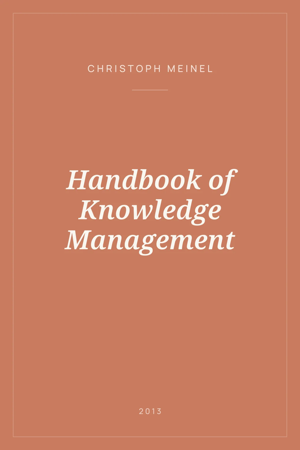 Portada de Handbook of Knowledge Management