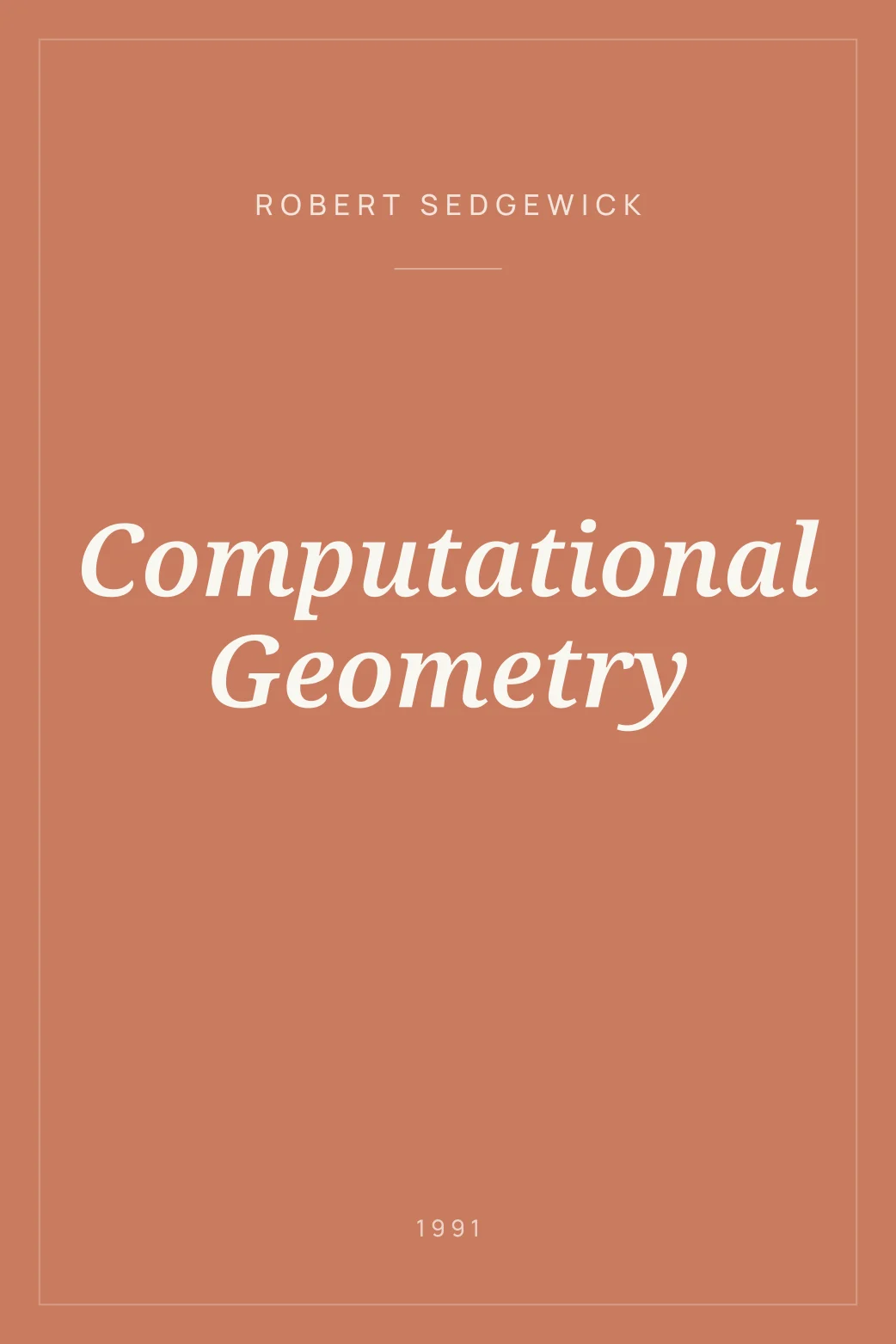Portada de Computational Geometry
