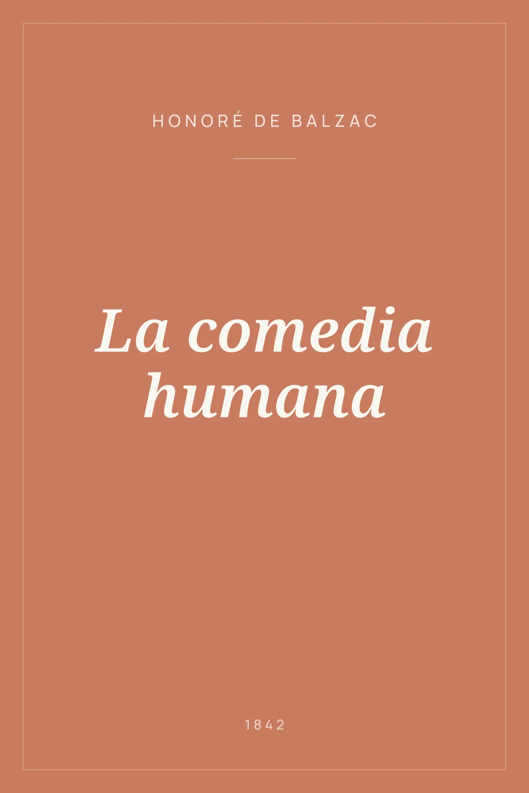 Portada de La comedia humana