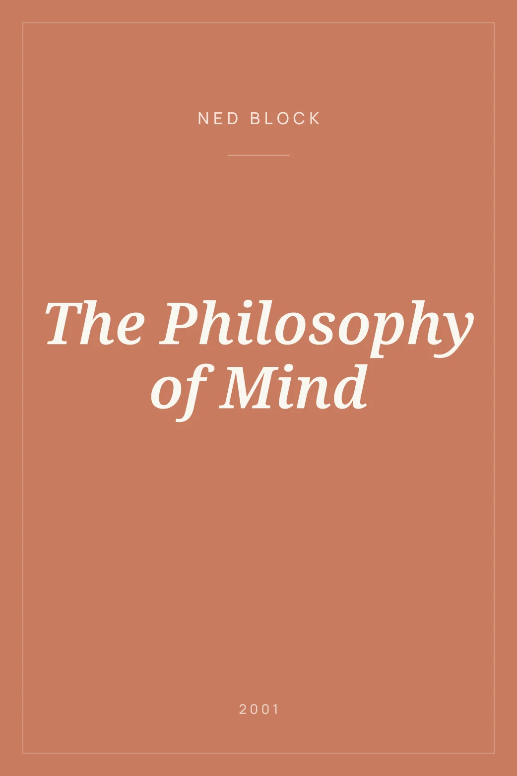 Portada de The Philosophy of Mind