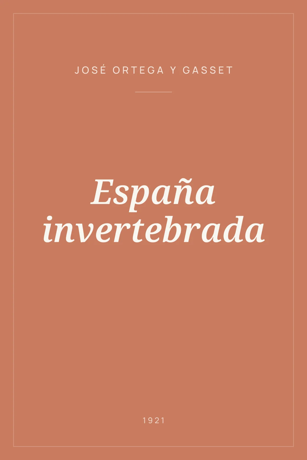 Portada de España invertebrada