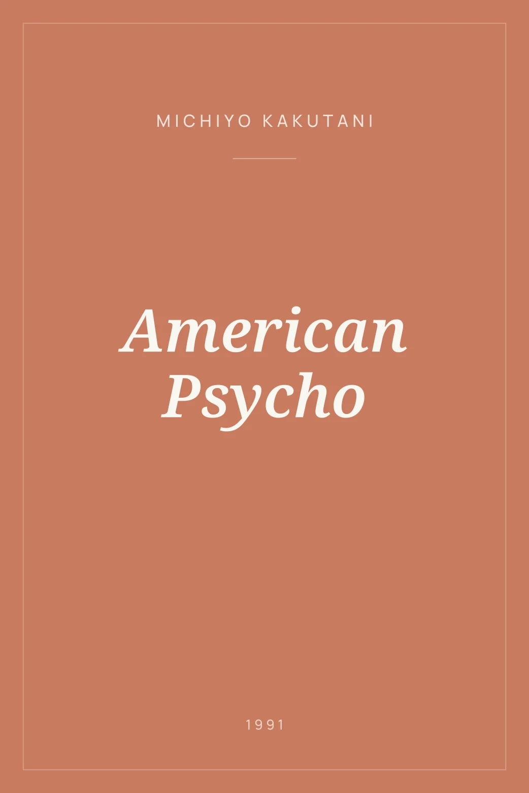 Portada de American Psycho