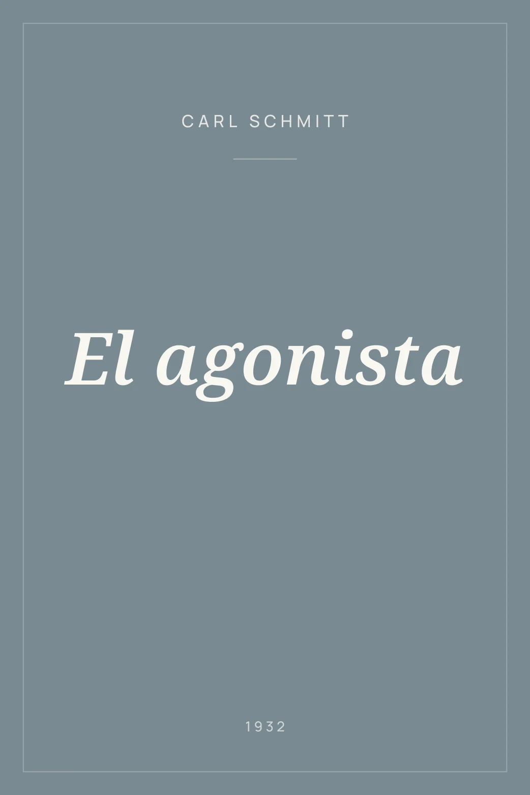 Portada de El agonista