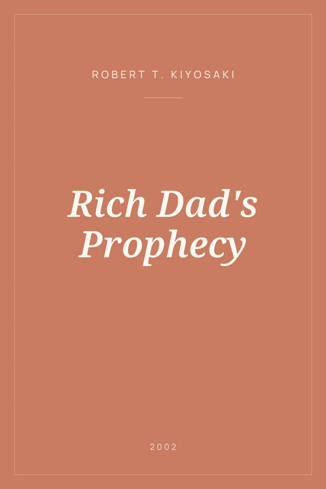 Portada de Rich Dad's Prophecy