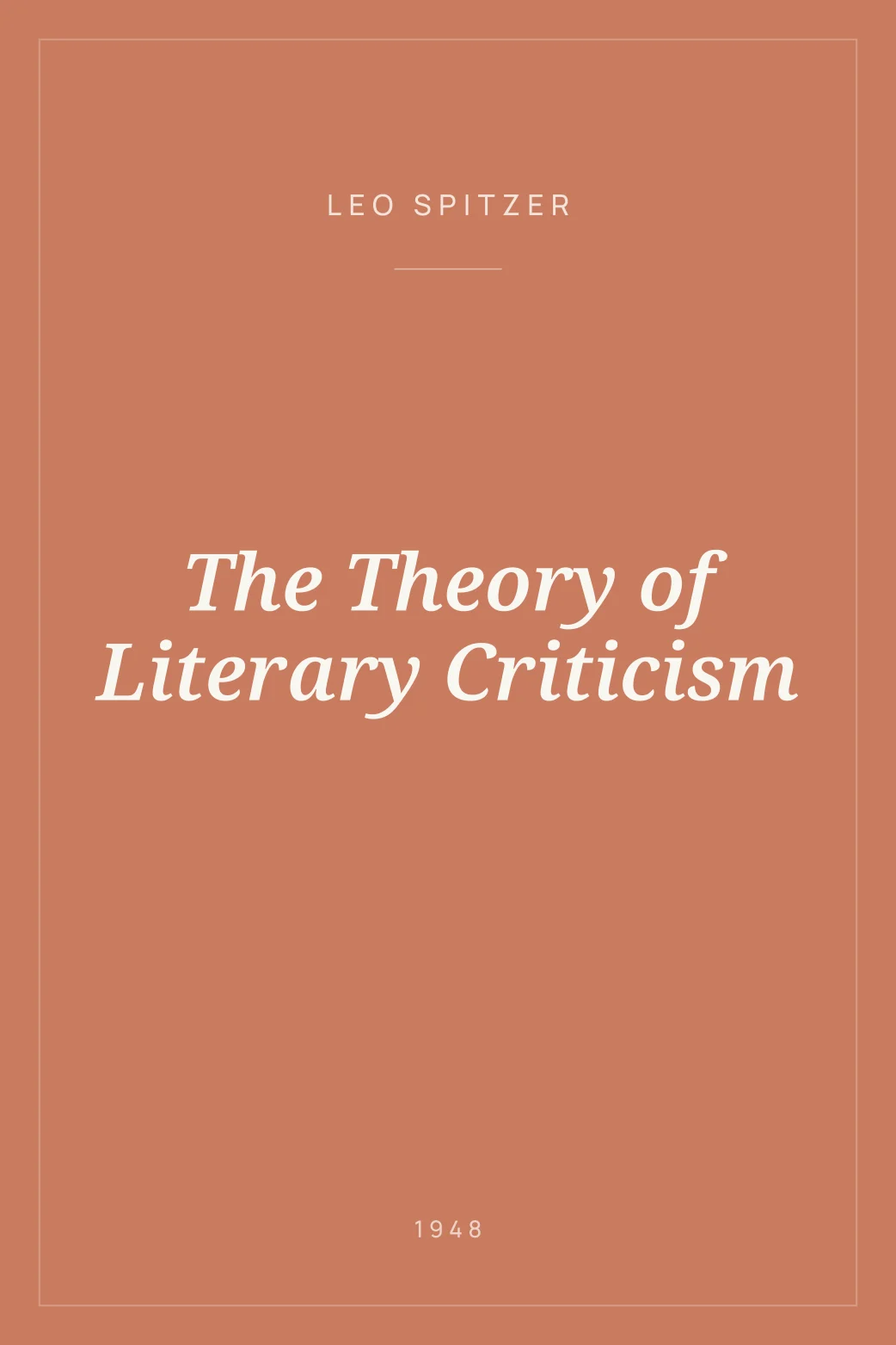 Portada de The Theory of Literary Criticism