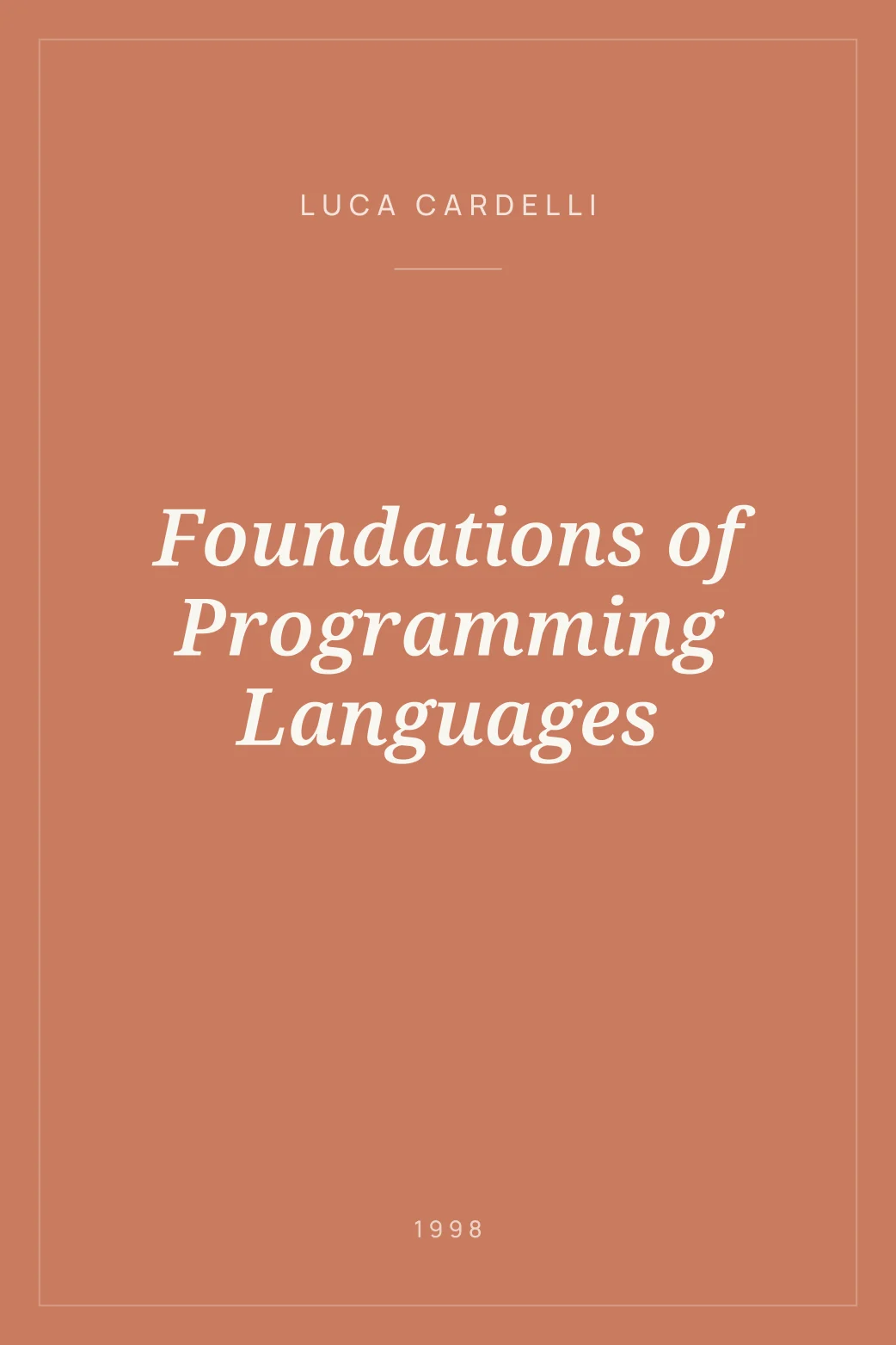 Portada de Foundations of Programming Languages