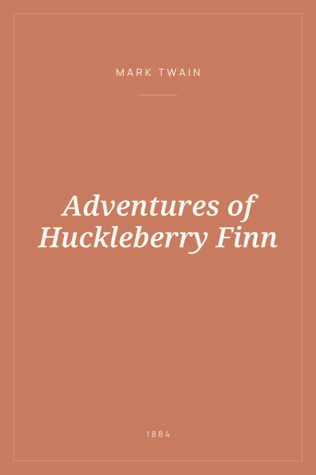 Portada de Adventures of Huckleberry Finn