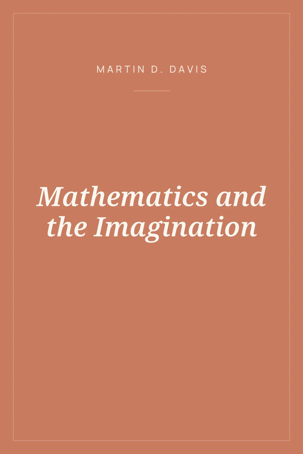 Portada de Mathematics and the Imagination