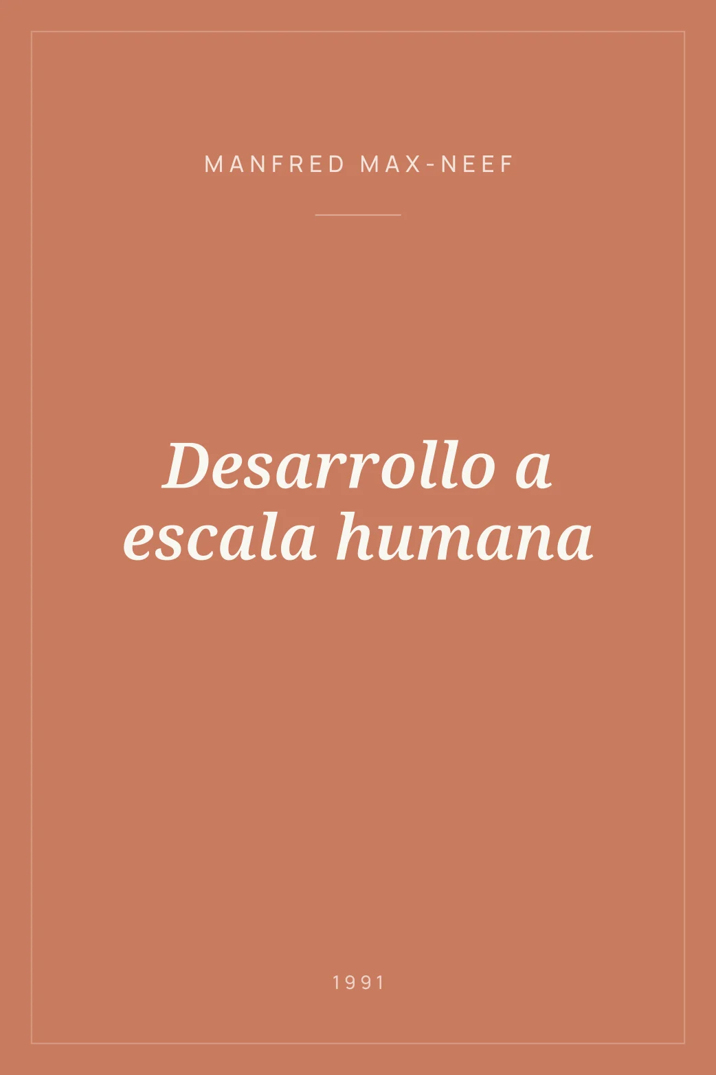 Portada de Desarrollo a escala humana