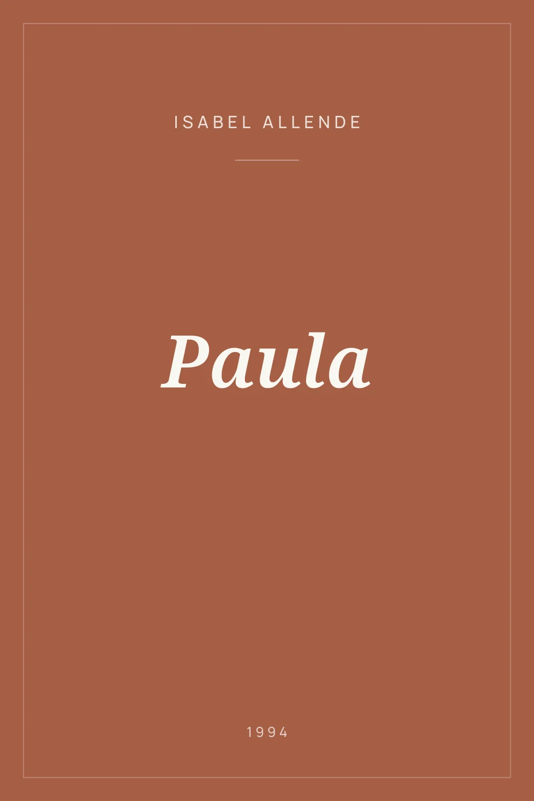 Portada de Paula