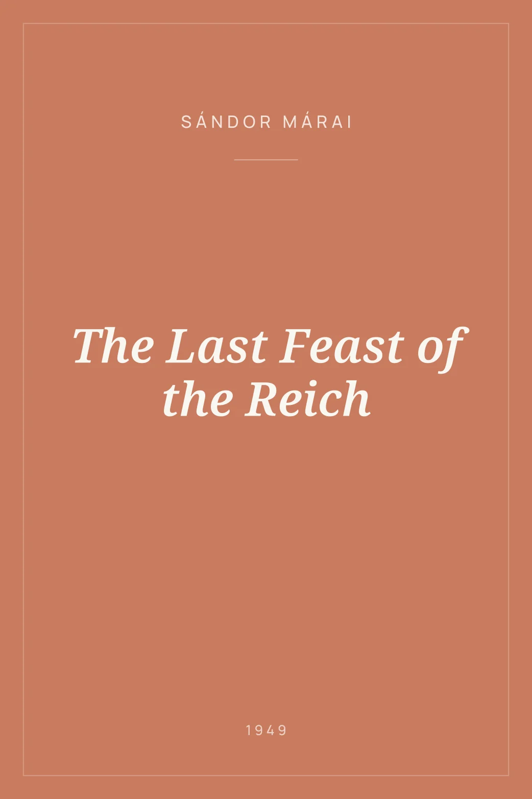 Portada de The Last Feast of the Reich