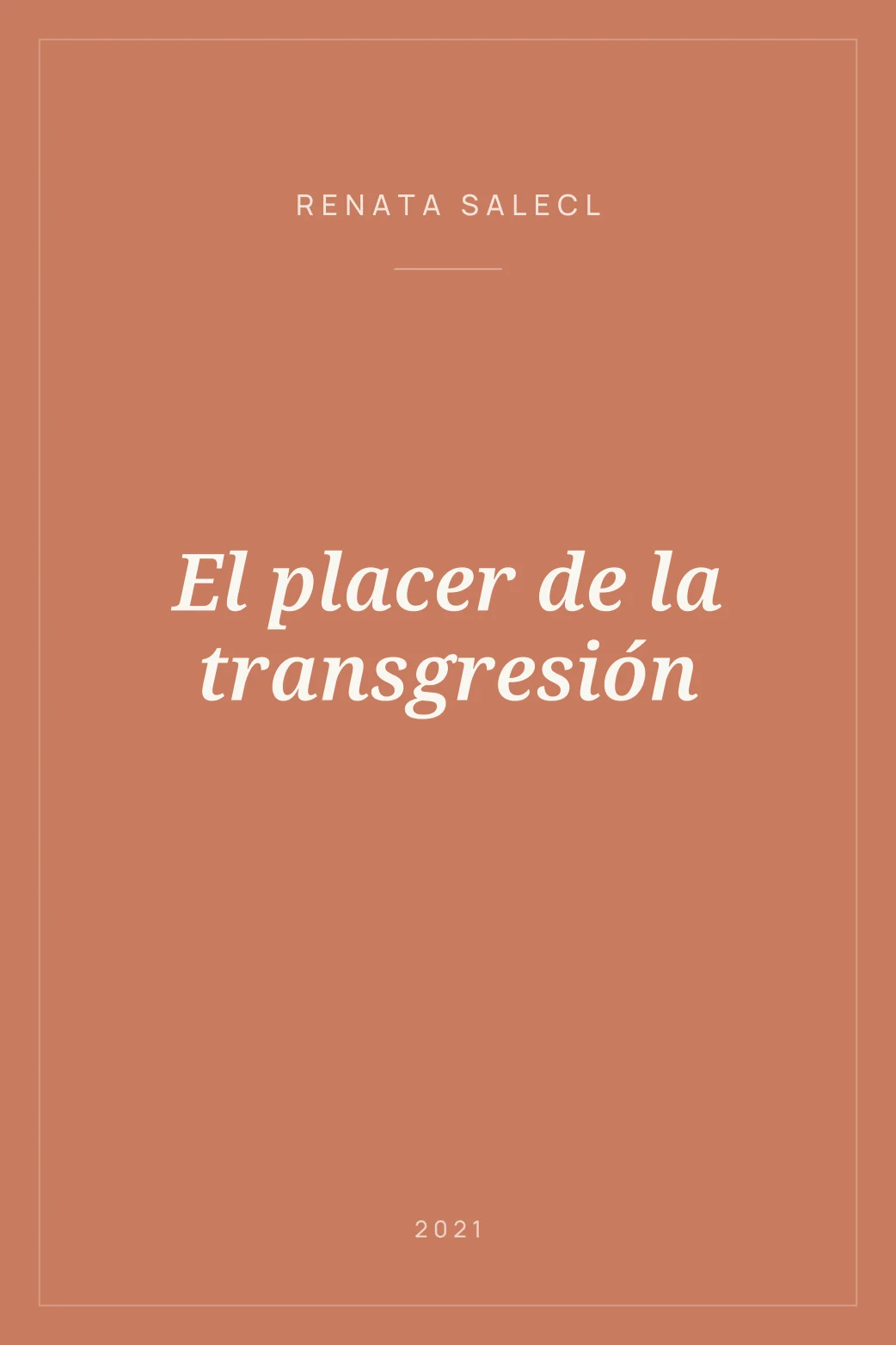 Portada de El placer de la transgresión